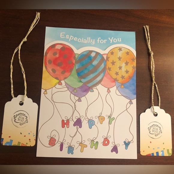 Birthday Card & Specially Designed Two Gift Tags & Envelope - Picture 5 of 8
